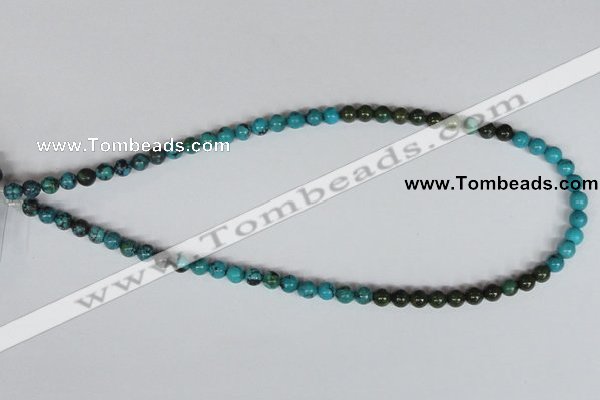 CNT02 16 inches 6mm round natural turquoise beads wholesale