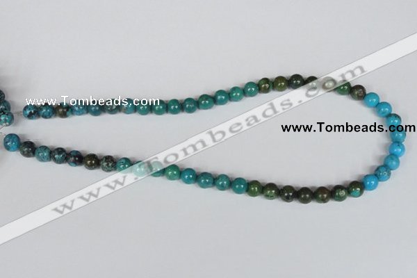 CNT03 16 inches 8mm round natural turquoise beads wholesale