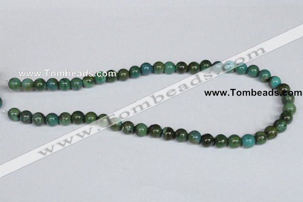CNT05 16 inches 9mm round natural turquoise beads wholesale