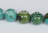 CNT06 16 inches 14mm round natural turquoise beads wholesale