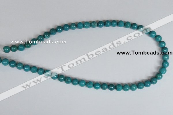 CNT07 16 inches 8mm round natural turquoise beads wholesale