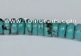 CNT10 16 inches 4*10mm rondelle natural turquoise beads wholesale