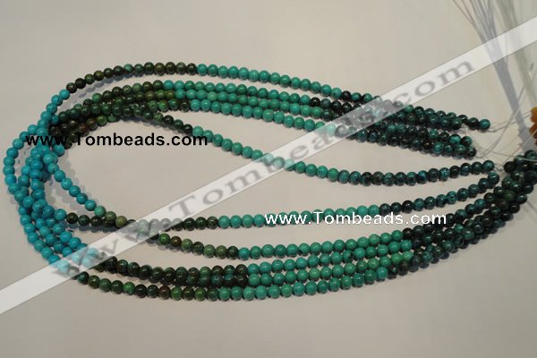 CNT101 15.5 inches 4mm round natural turquoise beads wholesale