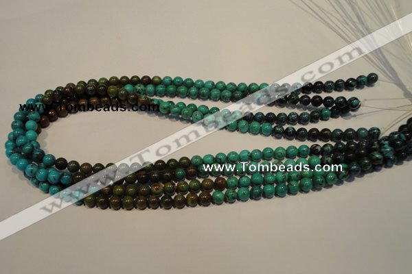 CNT102 15.5 inches 5.5mm - 6mm round natural turquoise beads wholesale