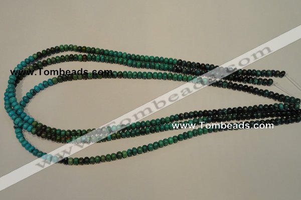 CNT110 15.5 inches 3*5mm rondelle natural turquoise beads wholesale