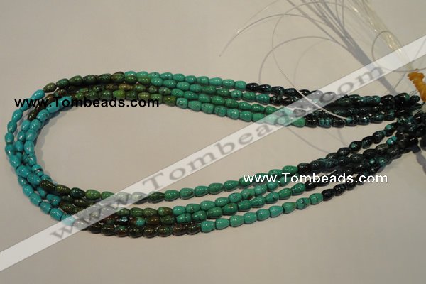 CNT115 15.5 inches 4*6mm teardrop natural turquoise beads wholesale