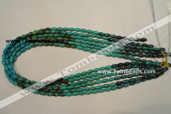 CNT117 15.5 inches 4*8mm rice natural turquoise beads wholesale