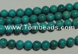 CNT146 15.5 inches 6mm round natural turquoise beads wholesale