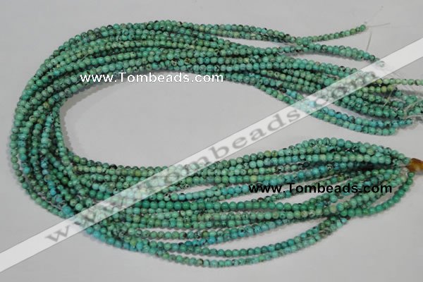 CNT201 15.5 inches 3mm round natural turquoise beads wholesale