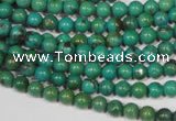 CNT204 15.5 inches 4.5mm round natural turquoise beads wholesale