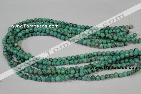 CNT206 15.5 inches 6mm round natural turquoise beads wholesale