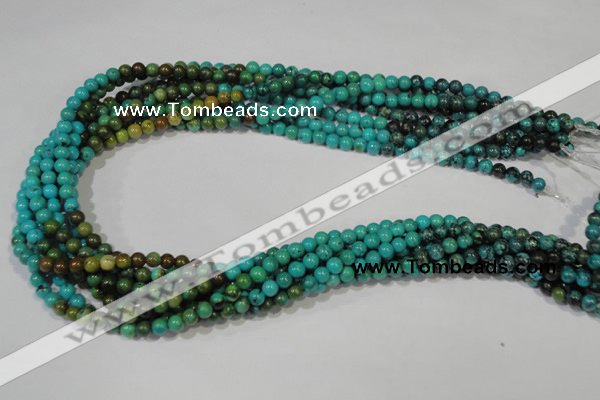 CNT207 15.5 inches 6mm round natural turquoise beads wholesale