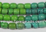 CNT210 15.5 inches 7*5mm – 7*9mm drum natural turquoise beads wholesale