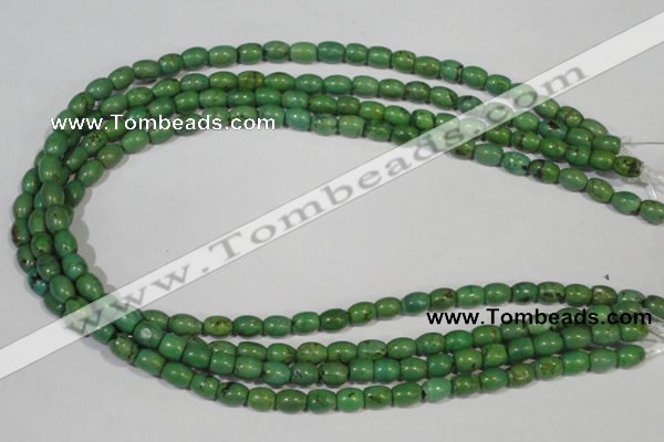 CNT214 15.5 inches 6*8mm drum natural turquoise beads wholesale