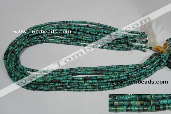 CNT217 15.5 inches 2.5*3mm heishi natural turquoise beads wholesale