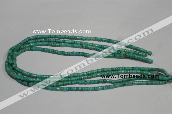 CNT218 15.5 inches 3.5*4.5mm heishi natural turquoise beads wholesale