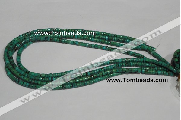 CNT219 15.5 inches 3*4mm – 4*5mm heishi natural turquoise beads