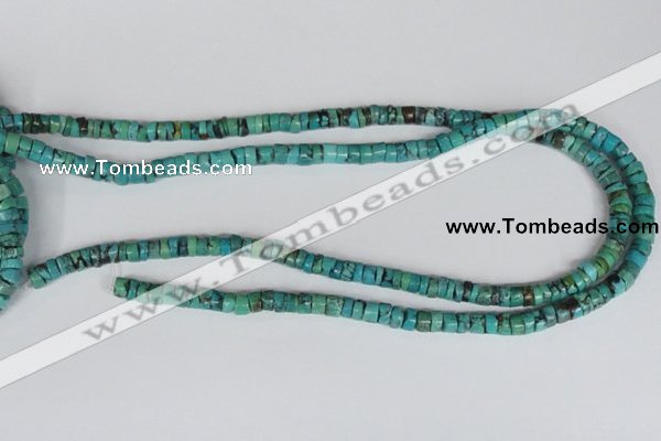 CNT22 16 inches 3-6mm heishi natural turquoise beads wholesale