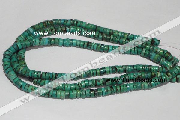 CNT221 15.5 inches 3*8mm – 5*10mm heishi natural turquoise beads