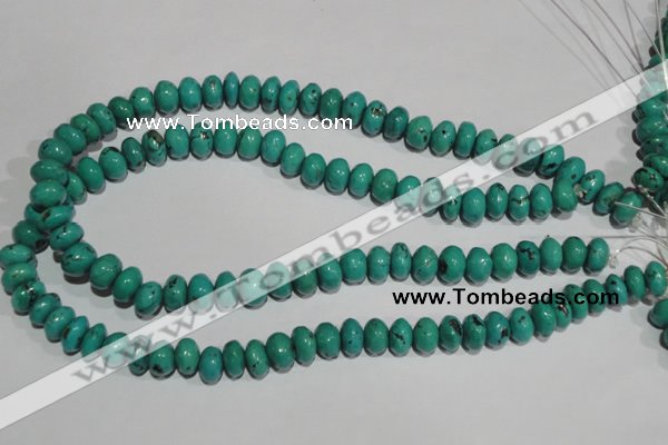 CNT225 15.5 inches 8*12mm rondelle natural turquoise beads wholesale