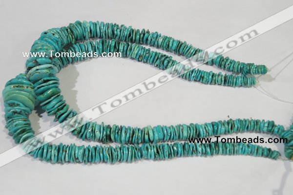 CNT228 15.5 inches 2*6mm - 5*22mm dish natural turquoise beads wholesale