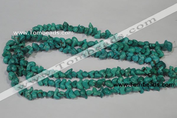 CNT231 15.5 inches 7*12mm animal natural turquoise beads wholesale