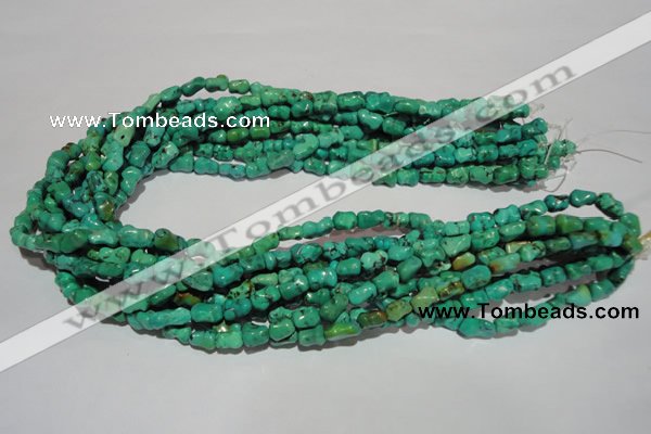 CNT234 15.5 inches 6*9mm bone natural turquoise beads wholesale