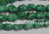 CNT235 15.5 inches 8*10mm bone natural turquoise beads wholesale