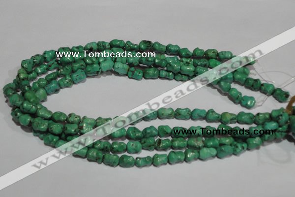 CNT235 15.5 inches 8*10mm bone natural turquoise beads wholesale