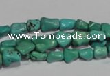 CNT236 15.5 inches 7*9mm bone natural turquoise beads wholesale