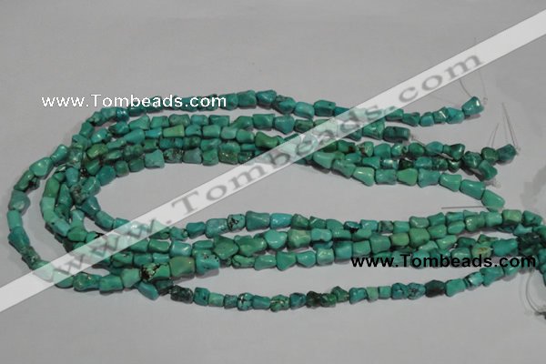 CNT236 15.5 inches 7*9mm bone natural turquoise beads wholesale