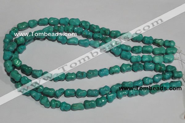 CNT238 15.5 inches 9*12mm bone natural turquoise beads wholesale