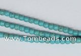 CNT24 16 inches 3.5mm round natural turquoise beads wholesale