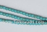 CNT24 16 inches 3.5mm round natural turquoise beads wholesale