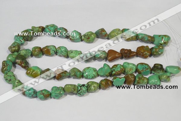 CNT245 15.5 inches 12*14mm - 14*16mm nuggets natural turquoise beads