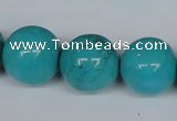 CNT25 16 inches 20mm round natural turquoise beads wholesale