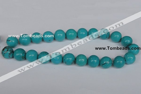CNT25 16 inches 20mm round natural turquoise beads wholesale