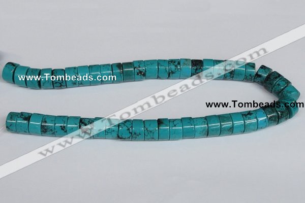 CNT26 16 inches 9*14mm wheel natural turquoise beads wholesale