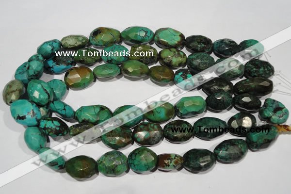 CNT275 13*18mm - 18*23mm faceted nuggets natural turquoise beads