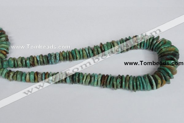 CNT30 16 inches multi-size natural turquoise chip beads wholesale