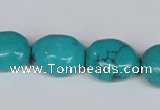 CNT34 16 inches 15*18mm nugget natural turquoise beads wholesale