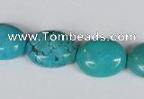 CNT35 16 inches 15*20mm oval natural turquoise beads wholesale