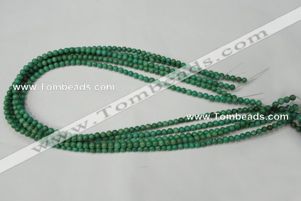 CNT350 15.5 inches 4mm round turquoise beads wholesale