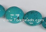 CNT36 16 inches 20*22mm oval natural turquoise beads wholesale