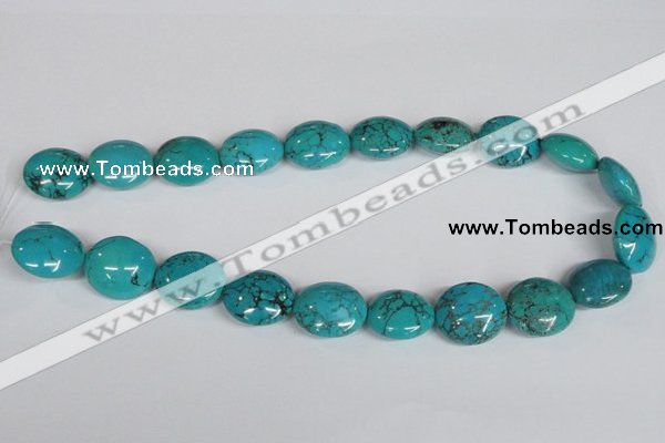 CNT36 16 inches 20*22mm oval natural turquoise beads wholesale