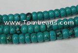 CNT360 15.5 inches 4*6mm rondelle turquoise beads wholesale