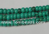 CNT362 15.5 inches 4*6mm rondelle turquoise beads wholesale