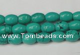CNT368 15.5 inches 7*10mm rice turquoise beads wholesale
