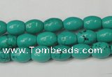 CNT368 15.5 inches 7*10mm rice turquoise beads wholesale