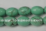 CNT370 15.5 inches 12*16mm rice turquoise beads wholesale